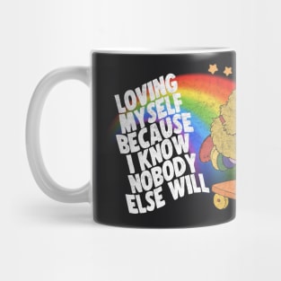 Faded Style Vintage Look 80s Nihilism Design Mug